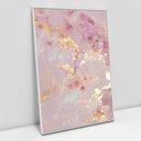 Ver imagem 4 de Quadro Decorativo em Canvas Abstrato Mármore Rose Gold Delux TaColado Moldura Flutuante 4,5cm Freijó