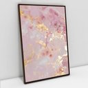 Ver imagem 5 de Quadro Decorativo em Canvas Abstrato Mármore Rose Gold Delux TaColado Moldura Flutuante 4,5cm Freijó