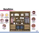 Ver imagem 5 de Guarda Roupas 2 Portas de Correr 2 Ptas 1 Esp 6 Gav Sevilha Europa Preto