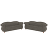 Dois Sofás Chesterfield Merlo 3 lugares 2M - Suede Cinza Camurça / Decoração, recepção, Ba - 1
