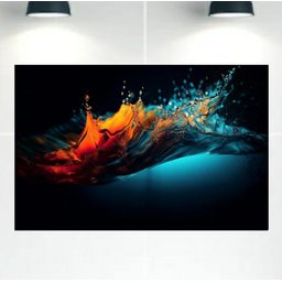 Quadro Decorativo Tela Canvas Abstratro Ref:qbab5 Lojall 120 X 80 Cm Borda Infinita - 1