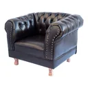 Ver imagem 1 de 1 Poltrona Chesterfield Capitone Duque Assento Individual Courano Café / Barbearia - Escritório - Sa