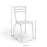 Kit Conjunto Mesa Redonda 4 Cadeiras 95 x 95 cm Sala de Jantar Cozinha Vidro Metal Cromado Branco - 3