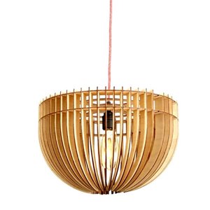 Luminária Teto tipo Pendente em MDF - Completa