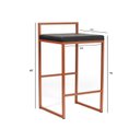 Ver imagem 7 de Banqueta Industrial Aço Cromada Bronze – Gourmet, Varanda, Living – Banqueta Moema Kit 6