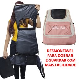 Mochila Bolsa Transporte Gato Pet Animais Estimaçao Visao Panoramica Pequeno Medio Porte Viagem Pass - 2
