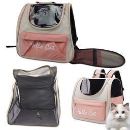 Mochila Bolsa Transporte Gato Pet Animais Estimaçao Visao Panoramica Pequeno Medio Porte Viagem Pass - 5