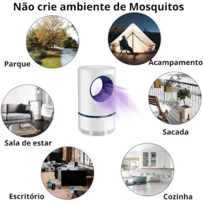 Ultra Sônico Uv Armadilha Pernilongo Mosquito Inseto Led Usb - 13