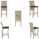 Ver imagem 5 de Mesa Bistrô e 4 Banquetas Roma Fendi Corda Estofado 9 Trama Rami
