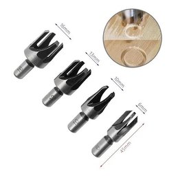 Kit 04 Brocas P/ Cavilhas + 4 Cortadores Tapa Furos - 2