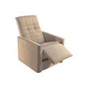 Ver imagem 3 de Poltrona Casal Reclinável do Papai Top Suede Cinza - Paropas