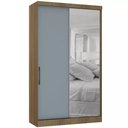 Ver imagem 1 de Guarda-roupa Modulado 134,5cm com Espelho 2 Portas de Correr 3 Gavetas Paris Luciane