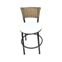 Ver imagem 3 de Kit 2 Banquetas Baixa Cozinha Encosto Juncado