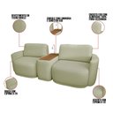 Ver imagem 3 de Sofá Sala Modulado 271cm com Console Usb Luminária Brumma Bouclê K01 - D’Rossi