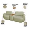 Sofá Sala Modulado 271cm com Console Usb Luminária Brumma Bouclê K01 - D'rossi - 3