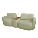 Ver imagem 2 de Sofá Sala Modulado 271cm com Console Usb Luminária Brumma Bouclê K01 - D’Rossi