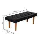 Ver imagem 3 de Recamier Banco Quarto Paris 150cm Suede Pavia:Preto