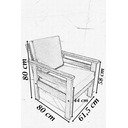 Ver imagem 2 de Conjunto Sofá 3 Lugares e Poltronas de Madeira Maciça