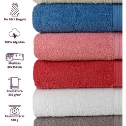 Kit 5 Toalhas Super Grossa e Felpuda 80x150cm Camurça Beka - 4