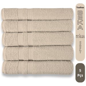 Kit 5 Toalhas Super Grossa e Felpuda 80x150cm Camurça Beka