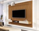 Ver imagem 2 de Painel para Tv Ripado até 72 Polegadas Vênus 1.8x2.2 com Nicho Nature/off White – Giga Móveis