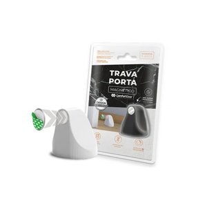 Trava Porta Magnético - 40 X 40 X 35 Mm - Branco