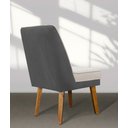 Ver imagem 4 de Kit 4 Cadeira de Jantar Virgínia Composê Veludo Bege Grafite Veludo Grafite Bege