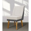 Ver imagem 3 de Kit 4 Cadeira de Jantar Virgínia Composê Veludo Bege Grafite Veludo Grafite Bege