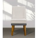 Ver imagem 2 de Kit 4 Cadeira de Jantar Virgínia Composê Veludo Bege Grafite Veludo Grafite Bege