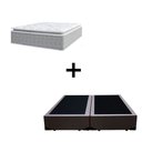 Ver imagem 1 de Cama Box King 193 Tecido Sintético Marrom com Colchão Nazar Molas Ensacadas com Pillow Top - Bello B