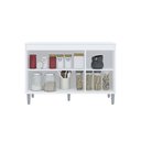 Ver imagem 2 de Balcão de Cozinha Manu 120cm S/ Tampo Cor Branco - Ajl Móveis