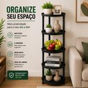 Ver imagem 5 de Fruteira Modular Redonda 5 Andares Preta Prateleira Organizadora Multiuso para Cozinha Sala Lavander