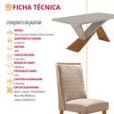 Ver imagem 7 de Mesa de Jantar Yasmin 180cm Tampo MDF Copo com 6 Cadeiras Carolina