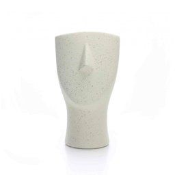 Vaso Rosto Areia Em Cerâmica 23x15cm - 4