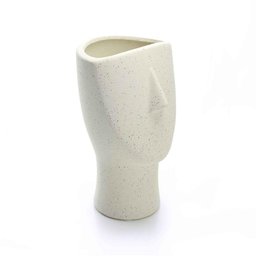 Vaso Rosto Areia Em Cerâmica 23x15cm - 3
