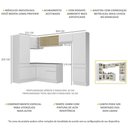 Ver imagem 4 de Armário de Cozinha Completa de Canto com Rodapé Veneza Multimóveis V2090 Branco
