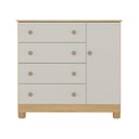 Ver imagem 7 de Cômoda Infantil 95cm 1 Porta e 4 Gavetas Allegra Multimóveis Mp4444 Madeirado/off White