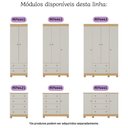 Ver imagem 6 de Cômoda Infantil 95cm 1 Porta e 4 Gavetas Allegra Multimóveis Mp4444 Madeirado/off White