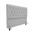 Ver imagem 6 de Kit Cabeceira e Calçadeira Baú Casal Mallu Madeira Maciça Veludo Cinza 140cm Click Home