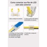 Kit Emenda Conector Fita Led 8mm Cob:com Fio 5 Unidades - 5