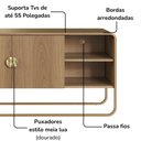Ver imagem 6 de Rack Bancada Organica Tv 55 Pol 150 Cm 28070 Hanover Dourado Artesano