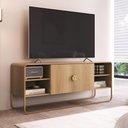 Ver imagem 7 de Rack Bancada Organica Tv 55 Pol 150 Cm 28070 Hanover Dourado Artesano