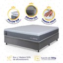 Ver imagem 4 de Conjunto Box Baú Cinza Argel Cinza Espuma D33 Casal 138x188x74 - King House
