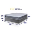 Ver imagem 3 de Conjunto Box Baú Cinza Argel Cinza Espuma D33 Casal 138x188x74 - King House