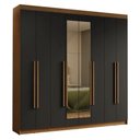 Ver imagem 3 de Guarda-Roupa Casal 8 Portas Batentes com Espelho Saturno Madesa
