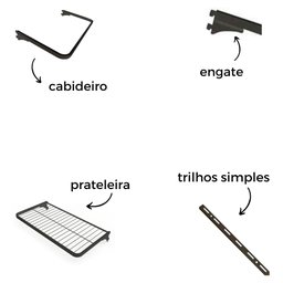 Arara de parede plus - 1,00 Smart Black - 2