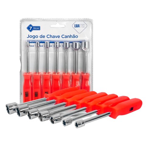 Kit de Chaves Canhão 7 Peças Alta Resistência 5 a 12mm