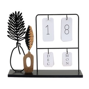 Calendario Decorativo em Metal e Mdf 24cm