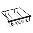 Ver imagem 1 de Suporte Suspenso Porta até 4 Taças Preto Armário Organizador