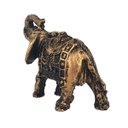 Ver imagem 4 de Elefante Indiano Resina Miniatura Ouro Velho 5 Cm Fortuna